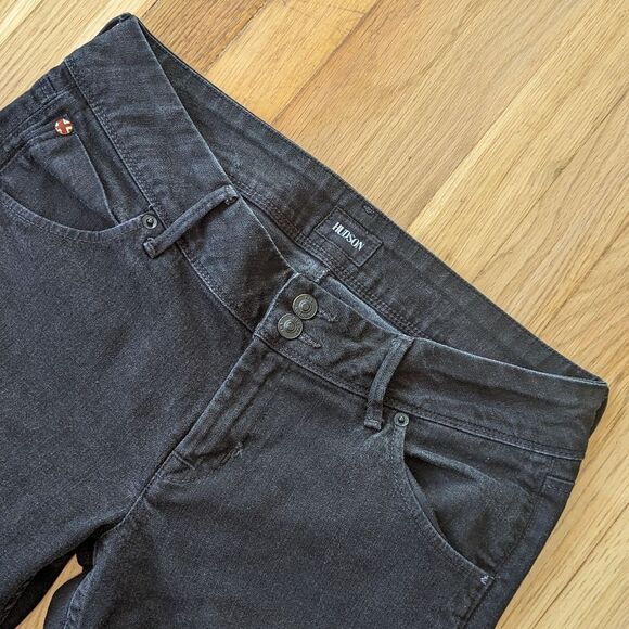 HUDSON Collin Flap skinny jeans ultra dark wash black denim - Picture 3 of 5